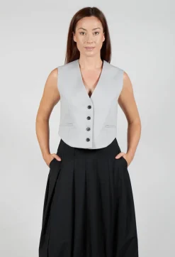 Mei Meij Jackets^Cropped Waistcoat in Perla
