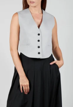 Mei Meij Jackets^Cropped Waistcoat in Perla