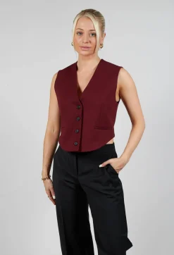 Mei Meij Jackets^Cropped Waistcoat in Rumba