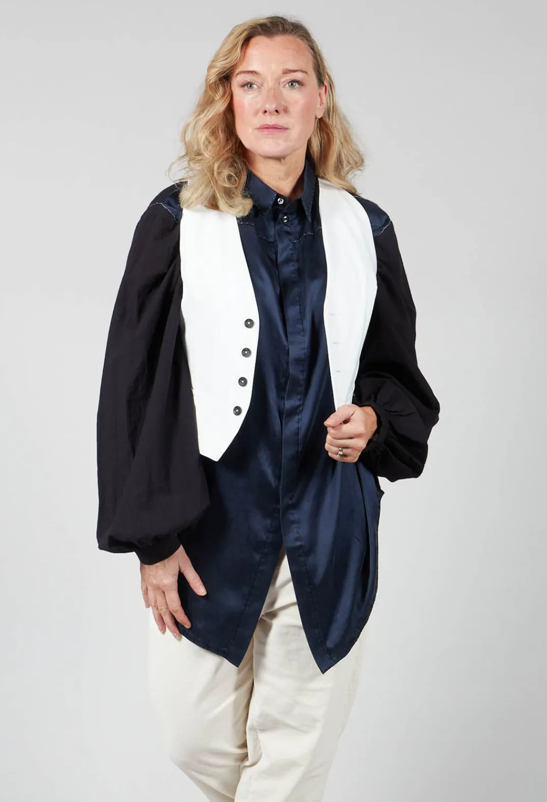 Nostra Santissima Jackets^Cropped Waistcoat in White
