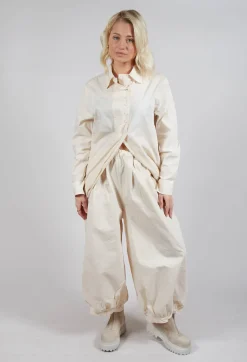 Amici Trousers^Cuffed Hem Trousers in Cream