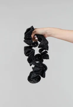 Rundholz Mainline Necklaces^Curled Woven Necklace in Black
