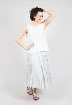 Rundholz Mainline Tops^Curved Sleeveless Top in Starwhite