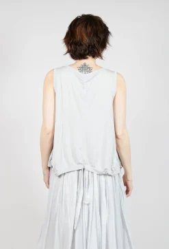 Rundholz Mainline Tops^Curved Sleeveless Top in Moon
