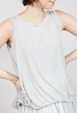 Rundholz Mainline Tops^Curved Sleeveless Top in Moon