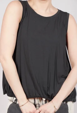 Rundholz Mainline Tops^Curved Sleeveless Top in Asteroid