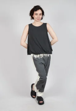 Rundholz Mainline Tops^Curved Sleeveless Top in Asteroid