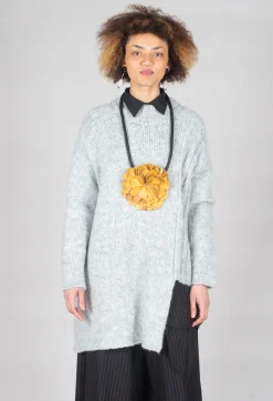 Bread and Butter Jumpers^Cut Out Ribbed Jumper in Grey