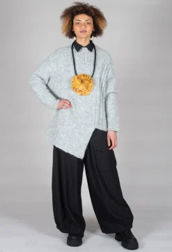 Bread and Butter Jumpers^Cut Out Ribbed Jumper in Grey