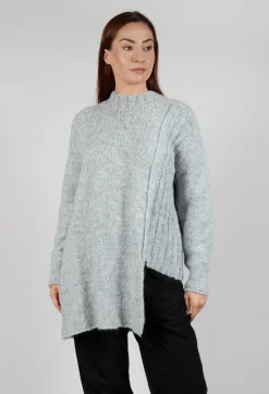 Bread and Butter Jumpers^Cut Out Ribbed Jumper in Grey