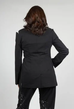 Nostra Santissima Jackets^Cut Shoulder Padded Jacket in Black
