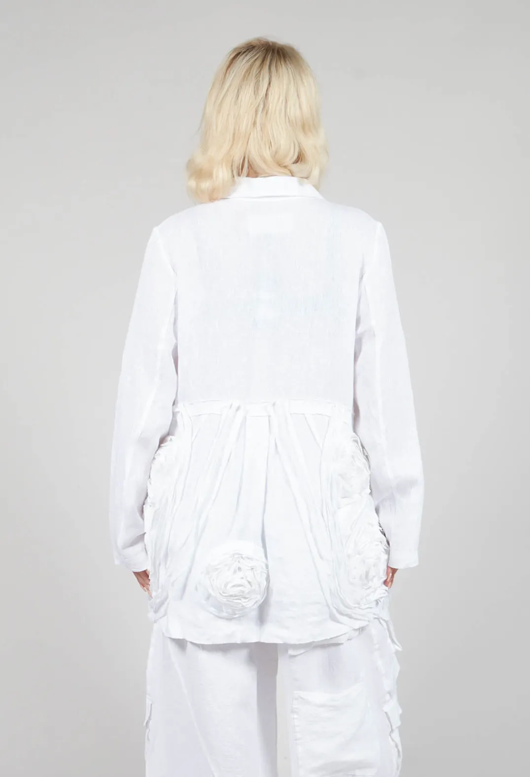 Tadashi Jackets^3D Floral Jacket in White