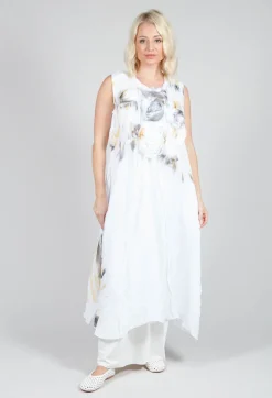 Tadashi with Giovanna Guglielmi Dresses^3D Flower and Print Dress in White