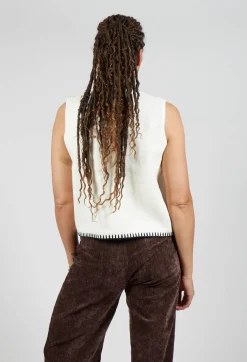 Rene Derhy Jackets^Dallas Knitted Waistcoat in Ecru