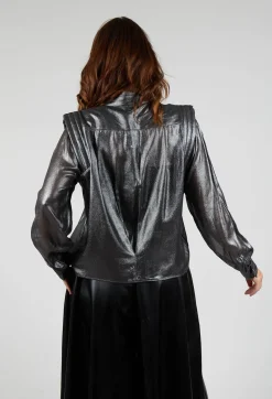 Mes Demoiselles Shirts & Blouses^Damelia Shirt in Silver and Black