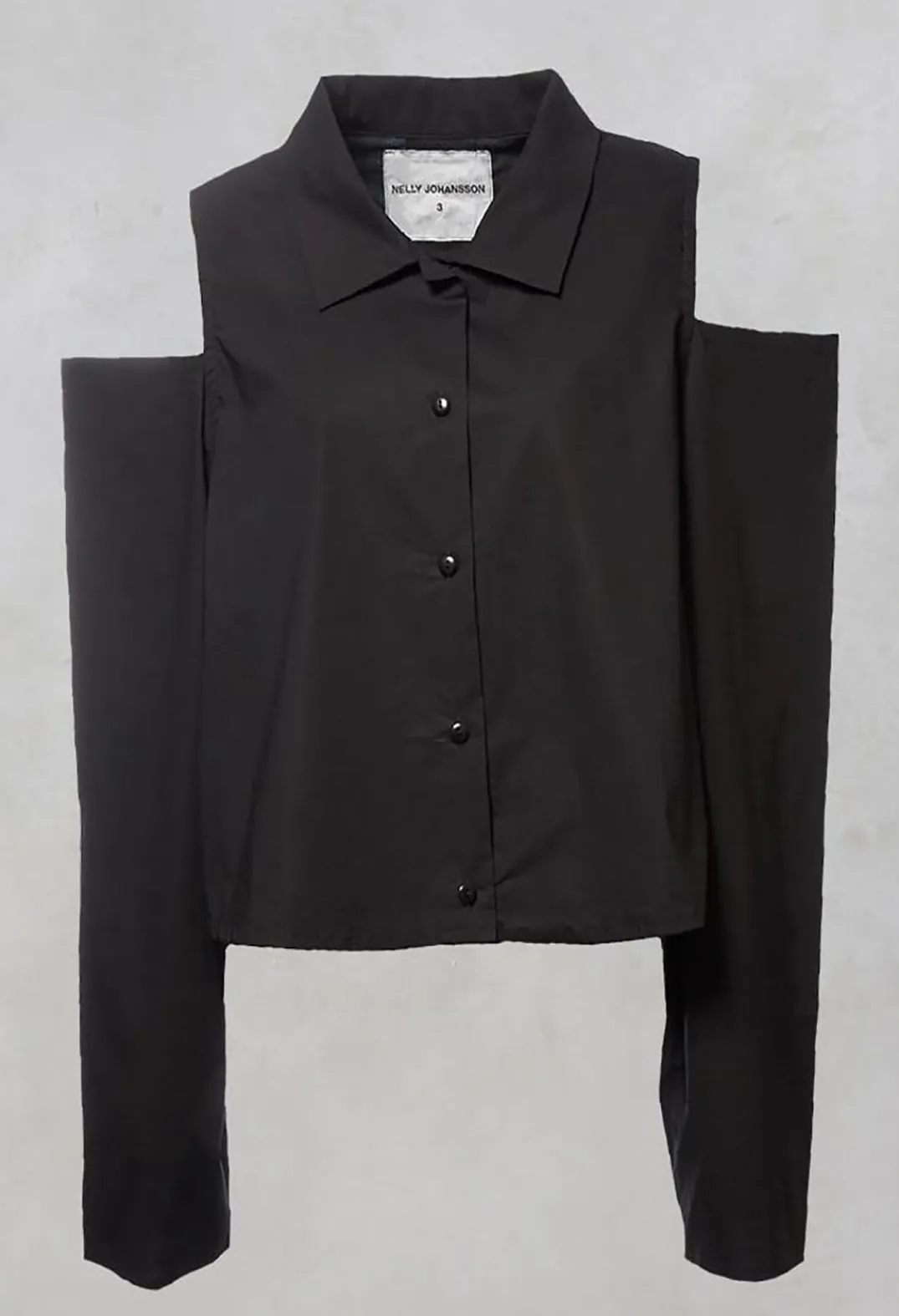 NELLY JOHANSSON Shirts & Blouses^Dansholmen Shirt with Cut Out Shoulders in Black