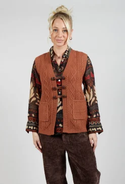 Rene Derhy Jumpers^Darcy Knitted Waistcoat in Camel
