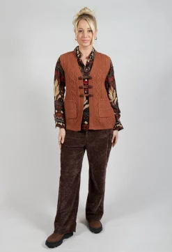 Rene Derhy Jumpers^Darcy Knitted Waistcoat in Camel