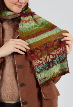 Butapana Scarves^Decorative Cotton Scarf in Olive