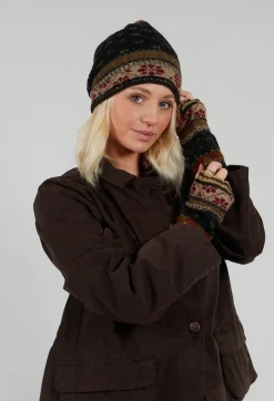 Butapana Hats^Decorative Wool Beanie in Charcoal