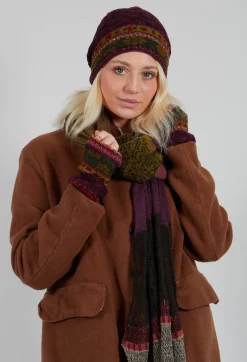 Butapana Hats^Decorative Wool Beanie in Grape