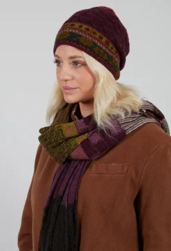 Butapana Hats^Decorative Wool Beanie in Grape