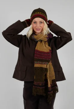 Butapana Hats^Decorative Wool Beanie in Olive