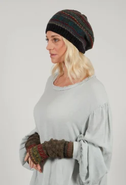 Butapana Hats^Decorative Wool Hat in Taupe
