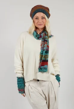 Butapana Hats^Decorative Wool Hat in Turquoise