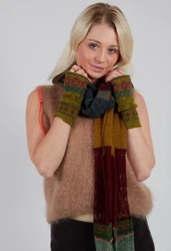 Butapana Scarves^Decorative Wool Scarf in Olive