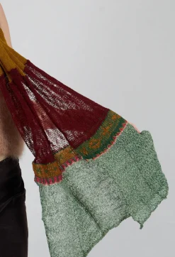 Butapana Scarves^Decorative Wool Scarf in Olive