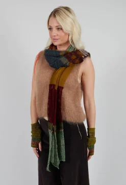 Butapana Scarves^Decorative Wool Scarf in Olive