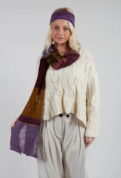 Butapana Scarves^Decorative Wool Scarf in Iris