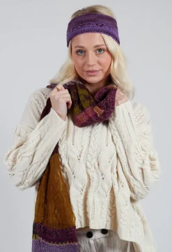 Butapana Scarves^Decorative Wool Scarf in Iris