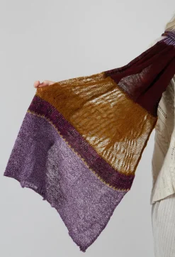 Butapana Scarves^Decorative Wool Scarf in Iris