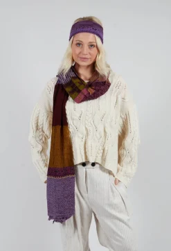 Butapana Scarves^Decorative Wool Scarf in Iris