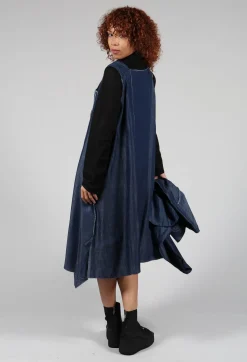 Moyuru Dresses^Denim Asymmetric Dress in Blue