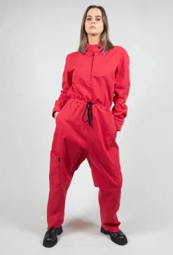 Nostra Santissima Jumpsuits^Denim Jumpsuit in Red