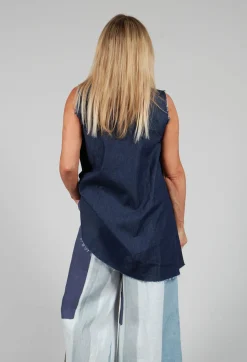 Amici Shirts & Blouses^Denim Sleeveless Shirt in Indigo