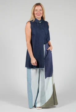 Amici Shirts & Blouses^Denim Sleeveless Shirt in Indigo