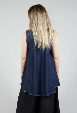 Amici Shirts & Blouses^Denim Sleeveless Shirt in Indigo