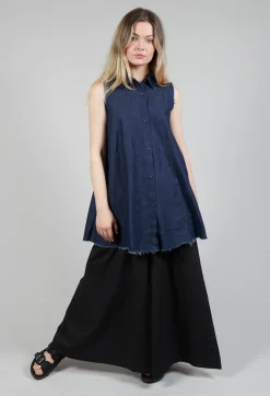 Amici Shirts & Blouses^Denim Sleeveless Shirt in Indigo