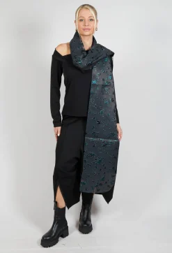 Xenia Design Scarves^Detail Limb Scarf in Black and Green