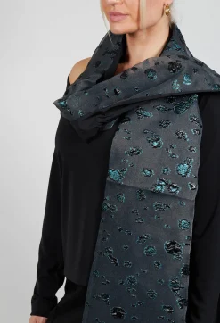 Xenia Design Scarves^Detail Limb Scarf in Black and Green
