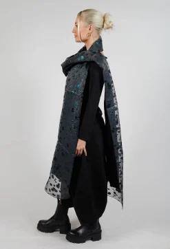 Xenia Design Scarves^Detail Limb Scarf in Black and Green