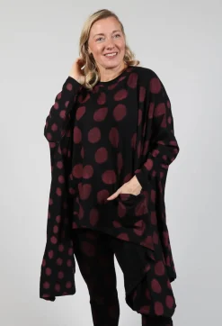 Bread and Butter Shirts & Blouses^Dip Back Top in Red Pois