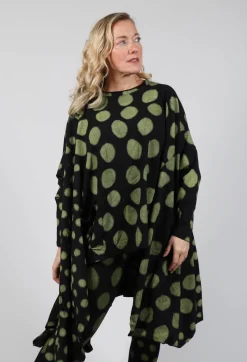 Bread and Butter Shirts & Blouses^Dip Back Top in Yellow Pois
