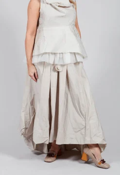 Bize Skirts^Dipped Hemline Skirt in Beige