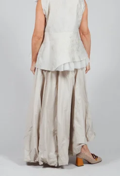 Bize Skirts^Dipped Hemline Skirt in Beige