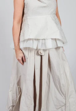 Bize Skirts^Dipped Hemline Skirt in Beige